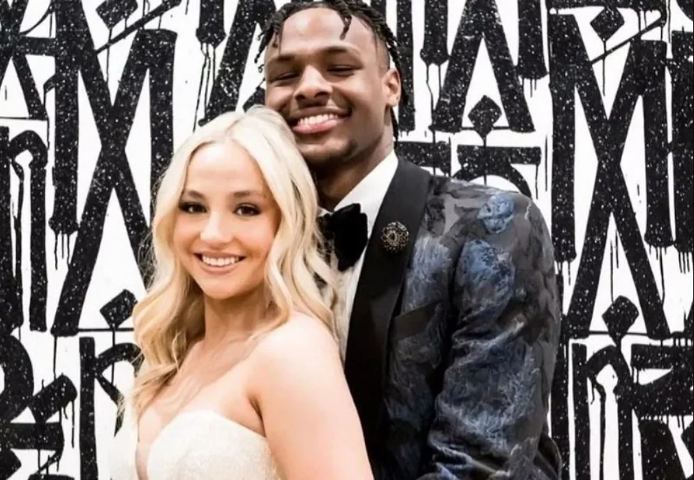 Bronny James e sua namorada Peyton Gelfuso